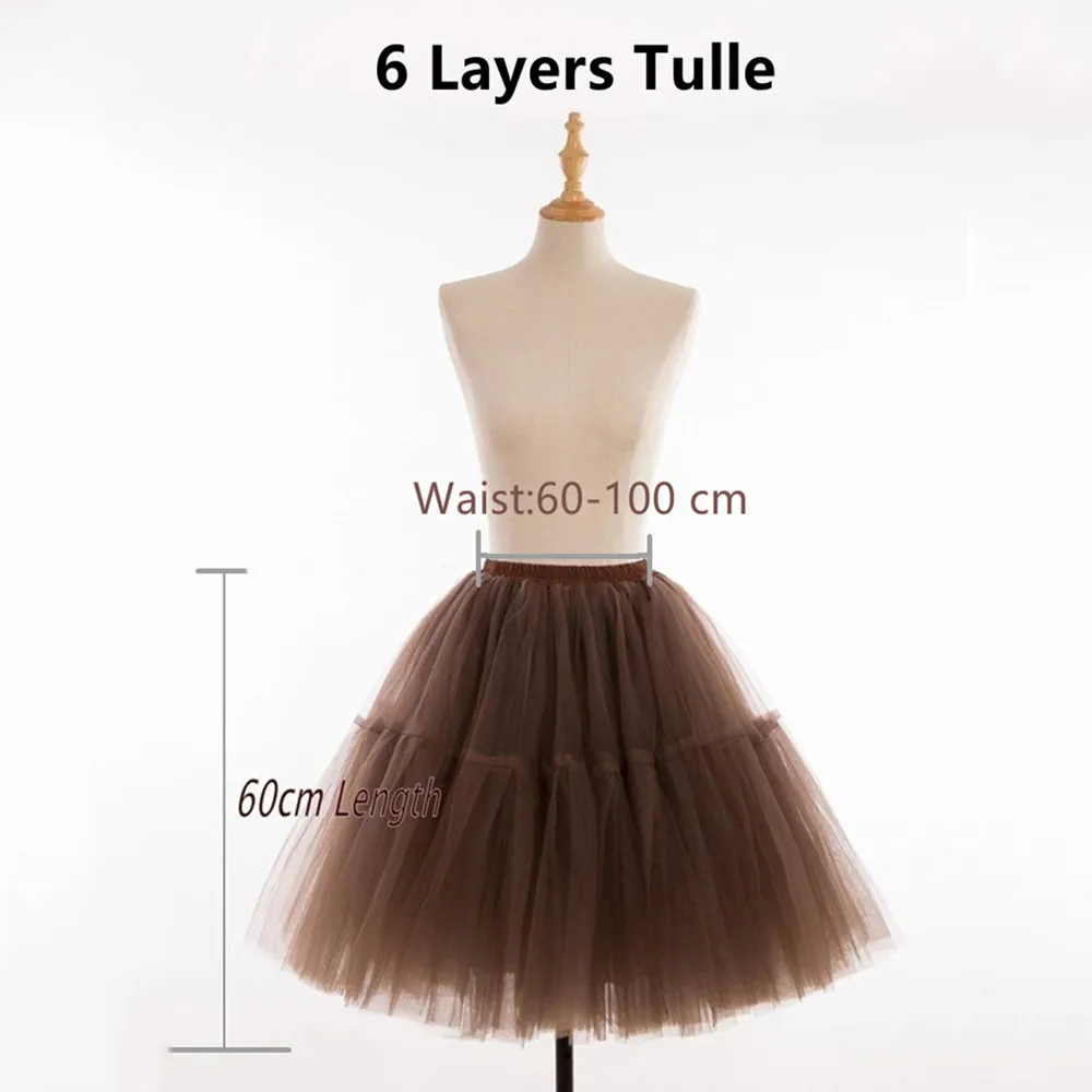 MisShow 6 Lớp Voan Nữ Tutu Váy Ngắn Cao Cấp Phối Lưới Mềm Mại Voan Váy Phồng Pettiskirt Hứa Bầu Đảng vũ Điệu