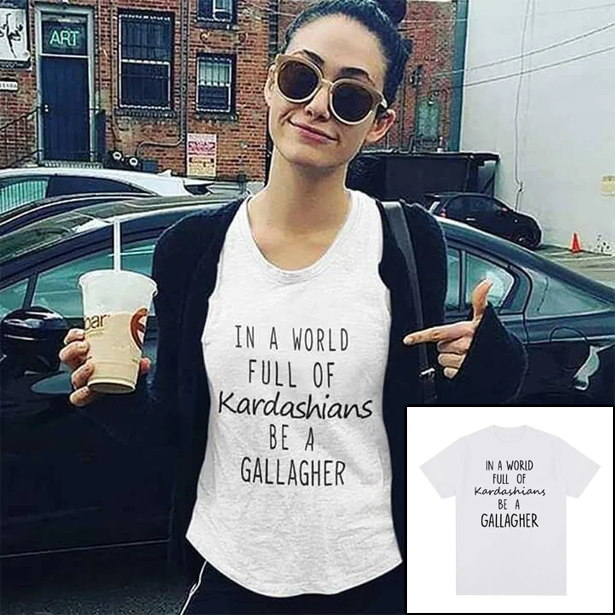 SHAMELESS Vintage T-shirt in A World Gallagher Quotes TV Shows Inspired Unisex Cotton Men T Shirt New Tee Tshirt Womens Tops