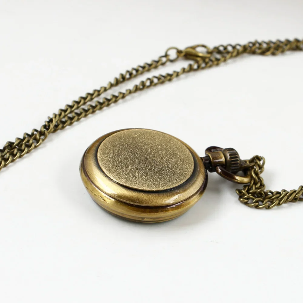 Simplicity without cover Quartz Pocket Watch Round High Quality Steel Necklace Vintage Pendant Jewelry Gift