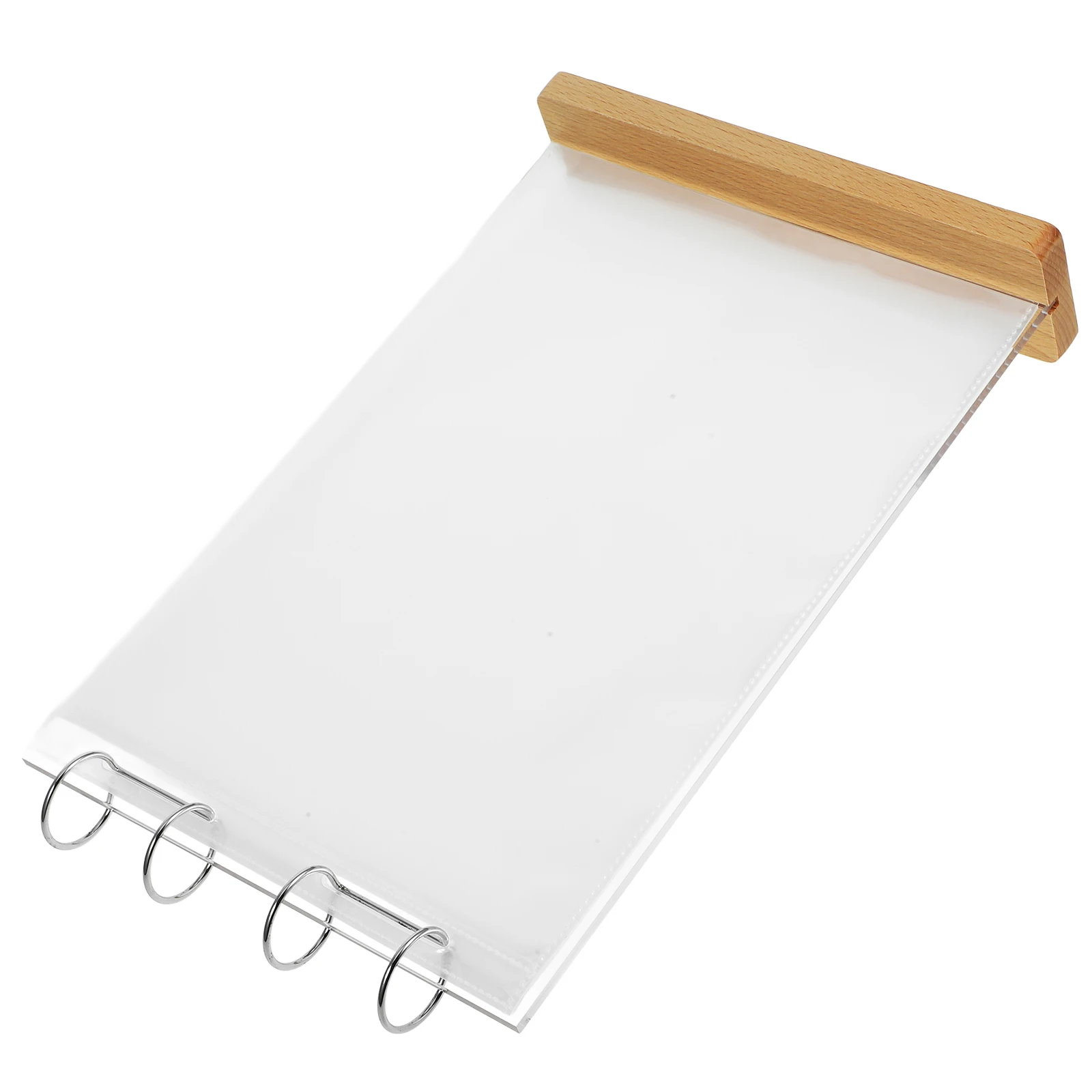 

Acrylic Menu Display Stand Sign Holder Black Base A4 Size Double Sided Flip Page Table Card Rack Cafe Tea Shop Storage