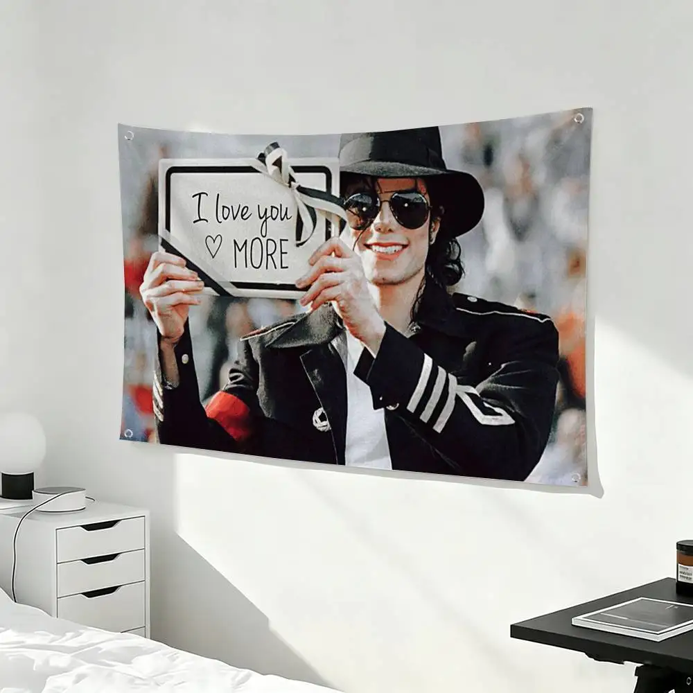 Michael Jackson  Flags Wall Hanging Tapestry Outdoor Garage Room Decorative flag Background Blanket