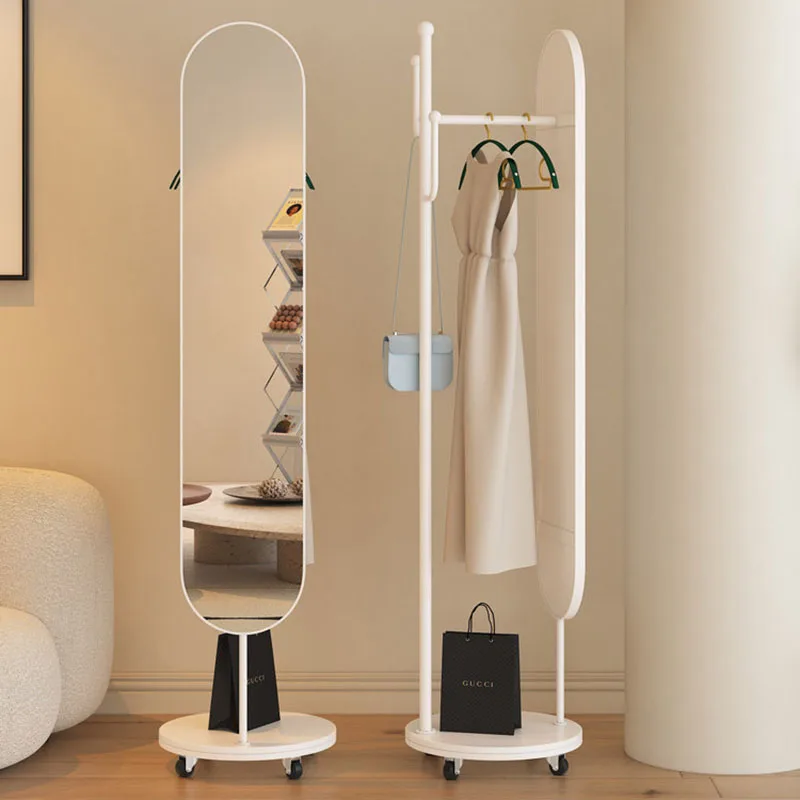 

Modern Mirror Coat Racks Space Saving Clothes Floor Garment Living Room Coat Racks Indoor Dress Porte Manteau Trendy Furniture