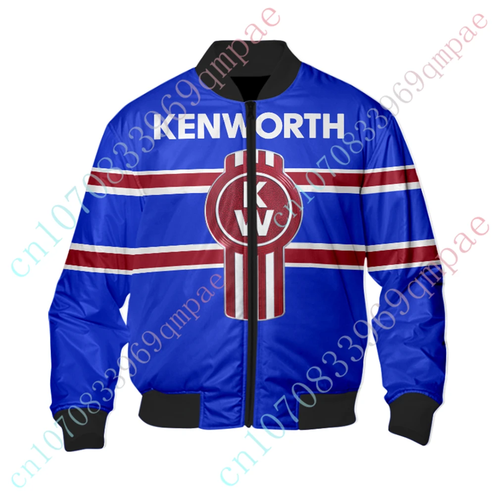 Kenworth Bomber Jacket Jackets For Men's Clothing Techwear Baseball Uniform Harajuku Parkas Windbreaker Thick Coats Custom Logo