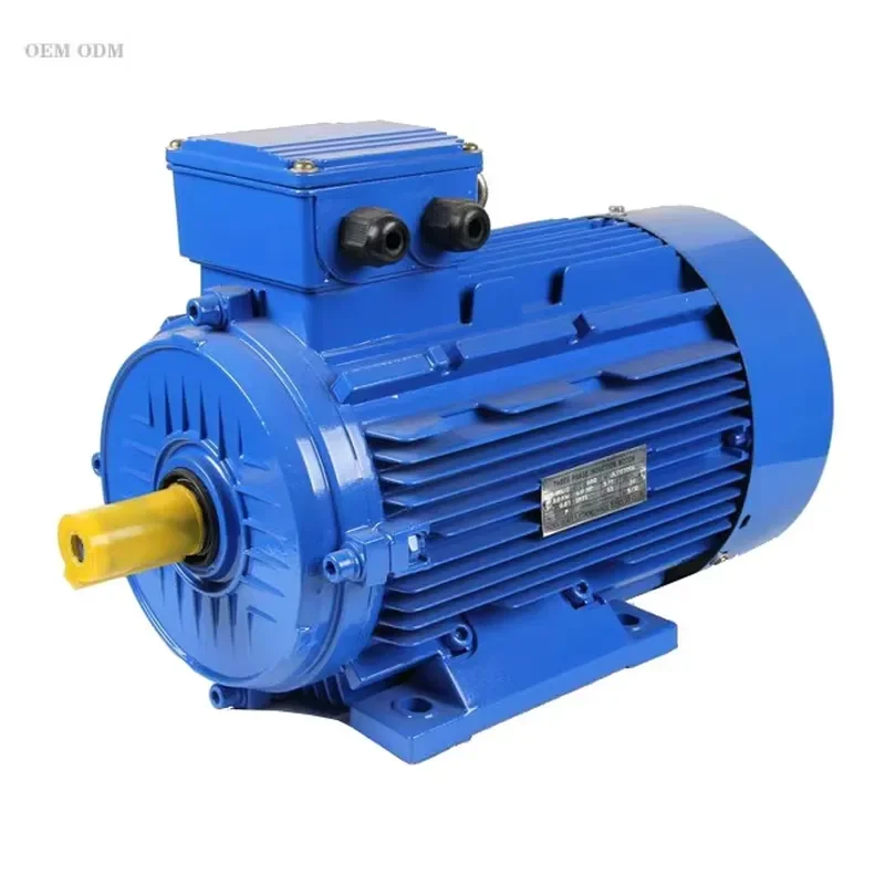 Industrial Three Phase AC Motor High Efficiency Electric Engine for Power Supply System Heavy Duty Machinery Equipment High