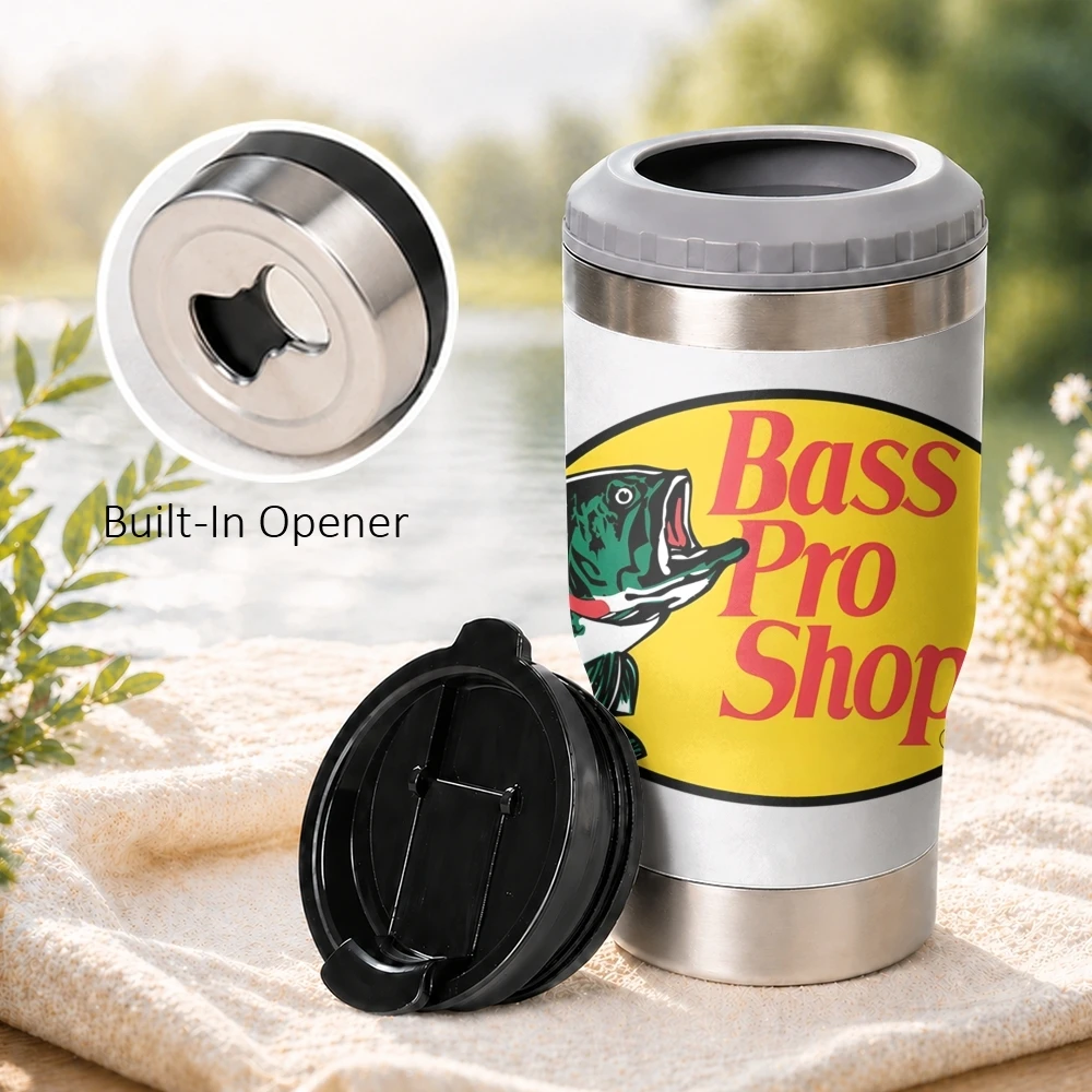 Termos Fashion B-Bass Pro Shop 4 en 1: Enfriador Versátil: Una Taza, Total Libertad de Bebidas, desde Refrescos hasta Cerveza