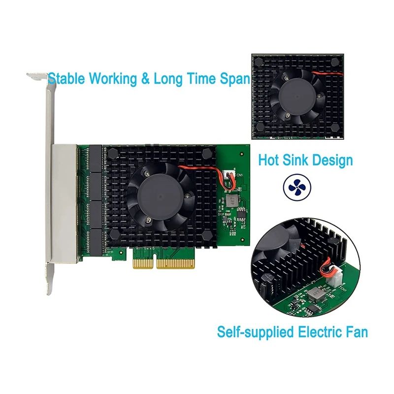 Adaptateur réseau Gigabit Pcie 3.1 2.5Gbe pour Windows 10/11, avec promve ket ket à profil bas