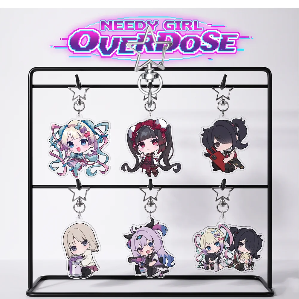 Game NEEDY GIRL OVERDOSE INTERNET New Style ANGEL Chan AME CHAN Cute Anime Acrylic Stand Keychain Bag Charm Bag Body Kit Gifts