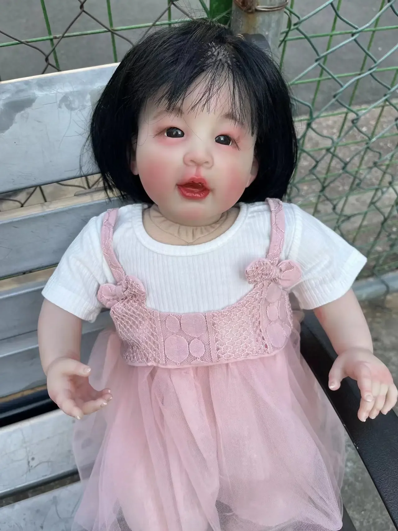 SINO-BB Customized Limited Supply 50cm Reborn Baby Doll Meili With Hand-Rooted Hair Painted Kit DIY Part Christmas Gift