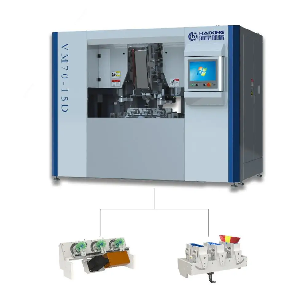 5-Axis 3-head drilling and tufting combined brushing machine/brushing equipment