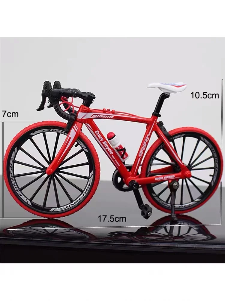 1:10 Mini Finger Berg Legierung Fahrrad Diecast Modell Metall Fahrrad Racing Spielzeug Biegung Straße Simulation Sammlung Spielzeug für Kinder