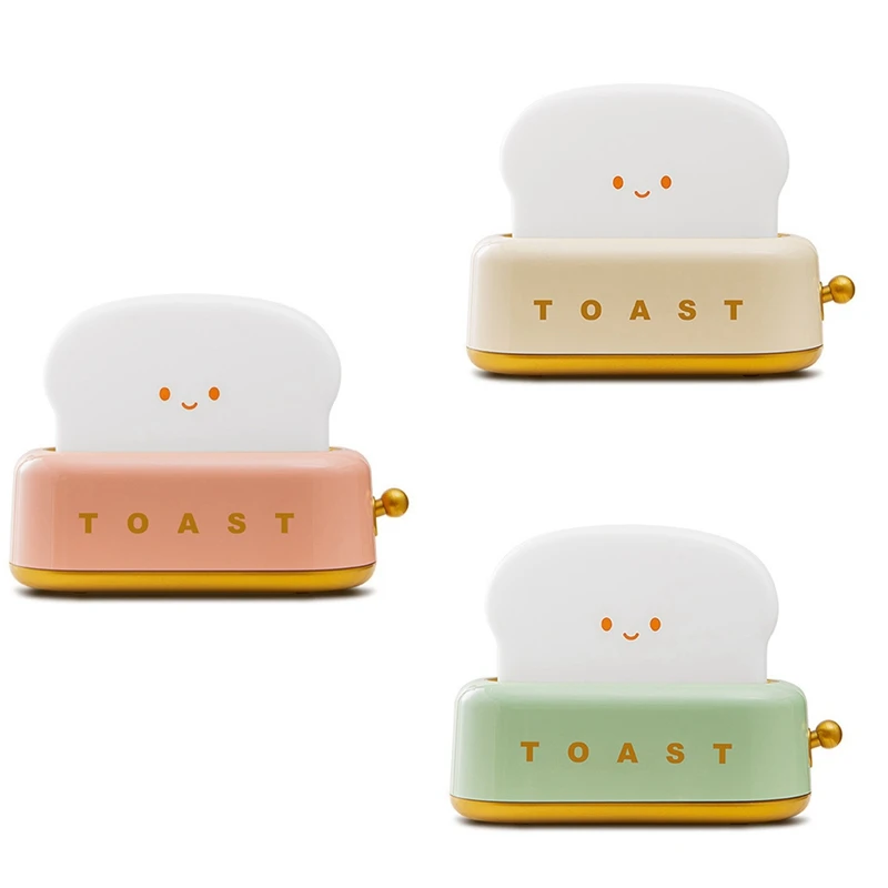 ABNO-Toast Night Light เครื่องปิ้งขนมปังเดสก์ท็อปเด็ก Night Light น่ารักโคมไฟข้างเตียงห้องนอน