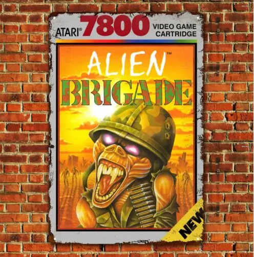 Alien Brigade Video Game Metal Poster - Collectable Tin Sign (Size 8x12in)  -aluminum