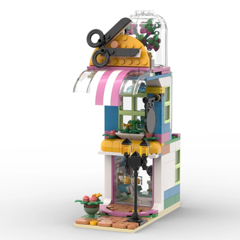 

284pcs MOC Hair Salon Modular Friendse Model Building Blocks Christmas Gift Architecture Toys Creative Idea Education Brick