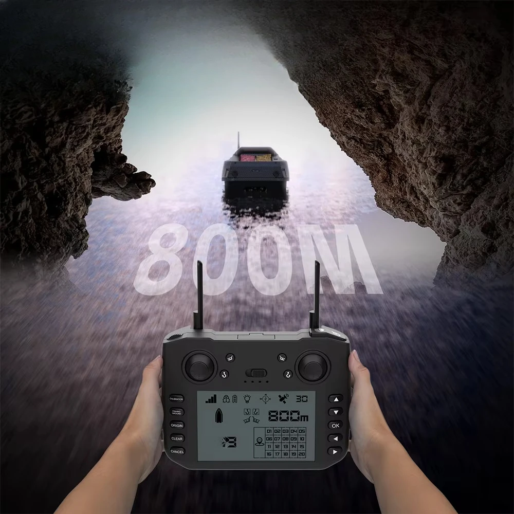 V080 2025 جديد 800 متر 3 كجم 180 نظام تحديد المواقع نقطة السيارات العودة نظام تحديد المواقع السونار الأسماك 12 فولت عالية السرعة الكارب قارب طعم صيد مع الافراج عن #3