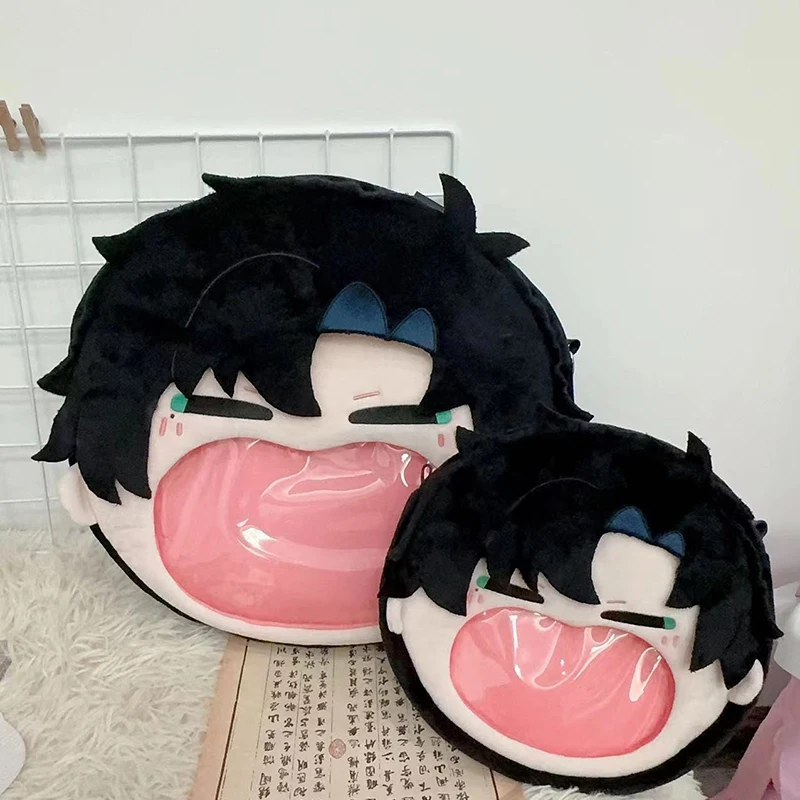 Anime Game Light and Night Osborn Kawaii Face Cosplay Lolita Girl Funny Soft Plush Stuffed Itbag Backpack Wallet Decor Fans Gift