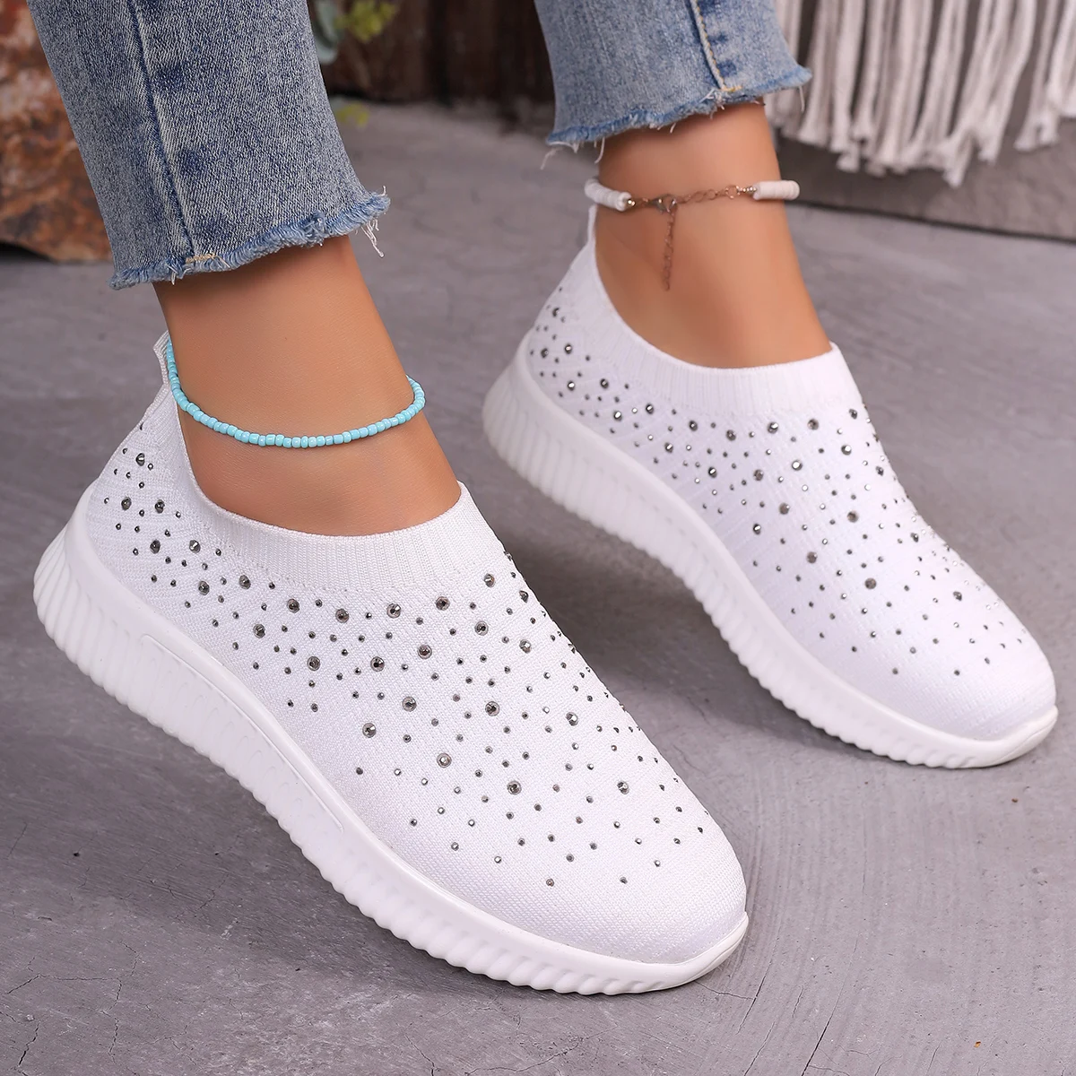 Damen flache Turnschuhe bequeme Designer atmungsaktive Mesh Sneakers Frühling und Herbst flache runde Zehen Sneakers Schuhe für Frauen