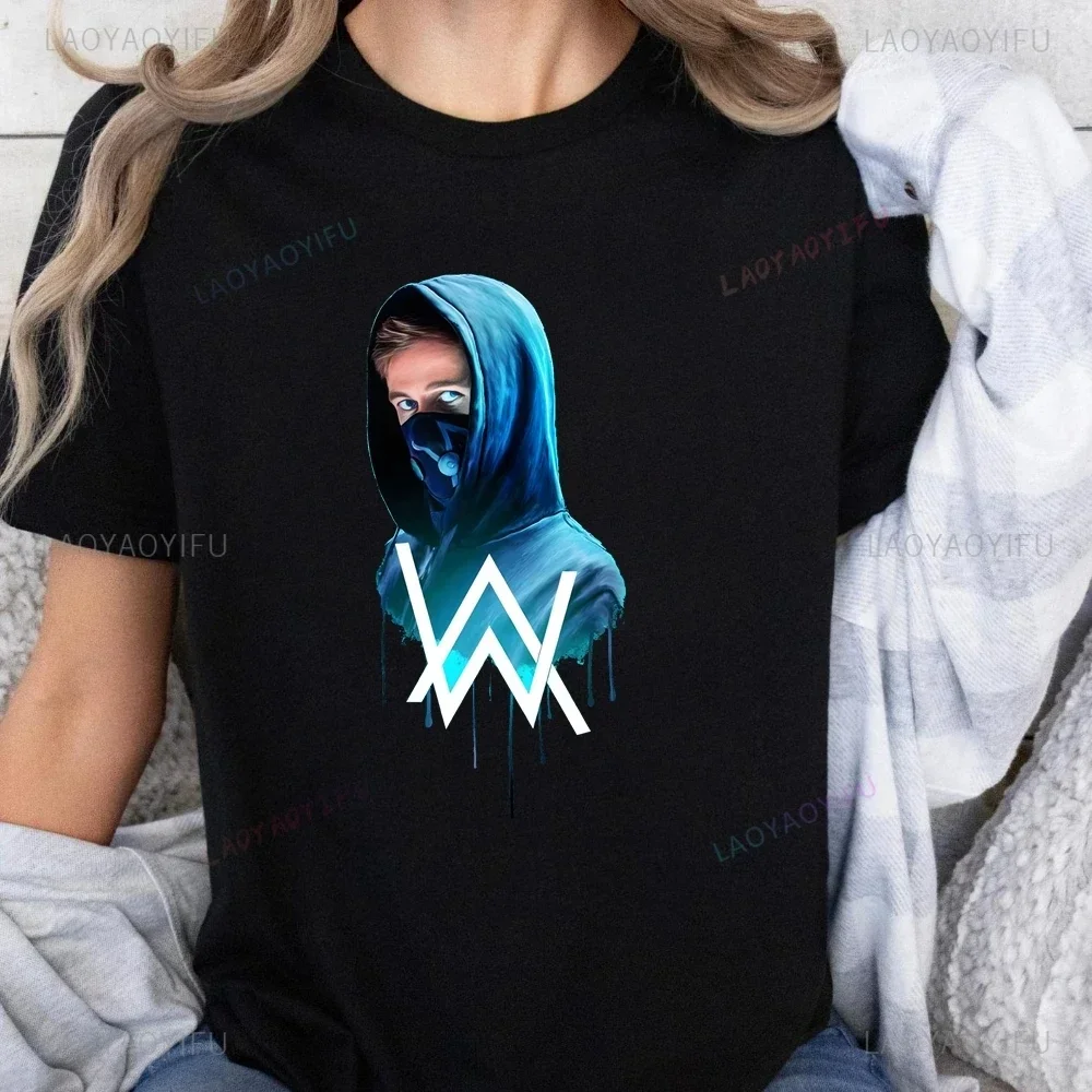 Streetwear Alan Walker Printed T-shirt Top Alan Walker Trend Harajuku Short-sleeved Unisex Shirt Graphic Oversized T-shirt
