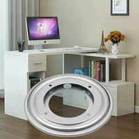 5.5 Inch Sliver Color Heavy Duty Round Shape Galvanized Lazy Susan Turntable Heavy Duty Bearing Rotating Swivel Plate