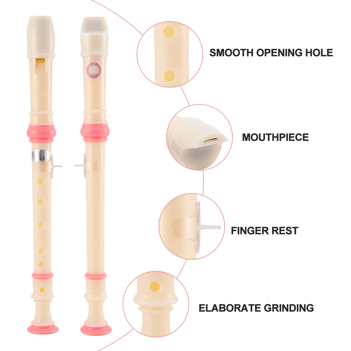 

Beginner's Lithophone Zero-based Flute 6-Hole Clarinet Students Music Playing Wind Instruments Portable