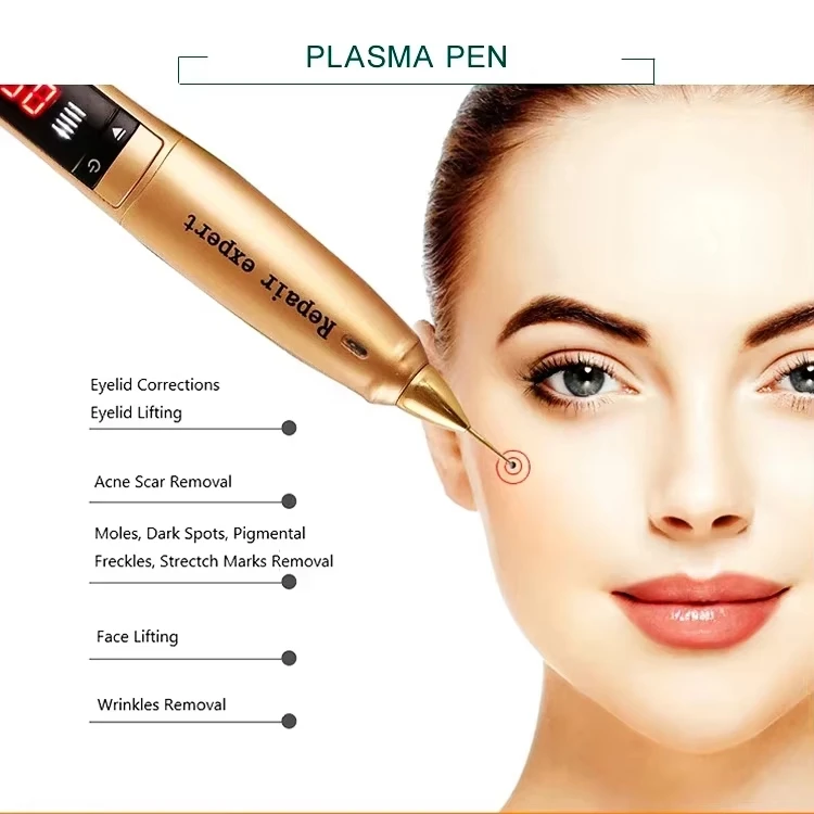 

Professional 2 in 1 Plasma Ozone Shower Machine Acne Removel Eyelid Lifting Spots Mole Ance Scars Removal Plasma Pen Device