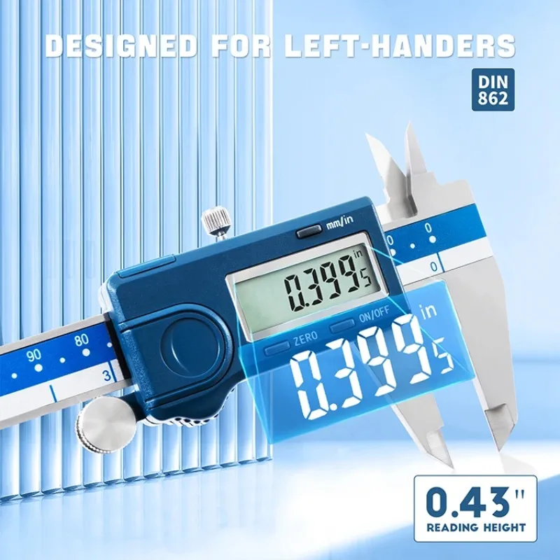 

Hot Sale Dasqua 0-150mm 0-6" High Accuracy Stainless Steel Left Hand Electronic Digital Vernier Caliper Measuring Tool