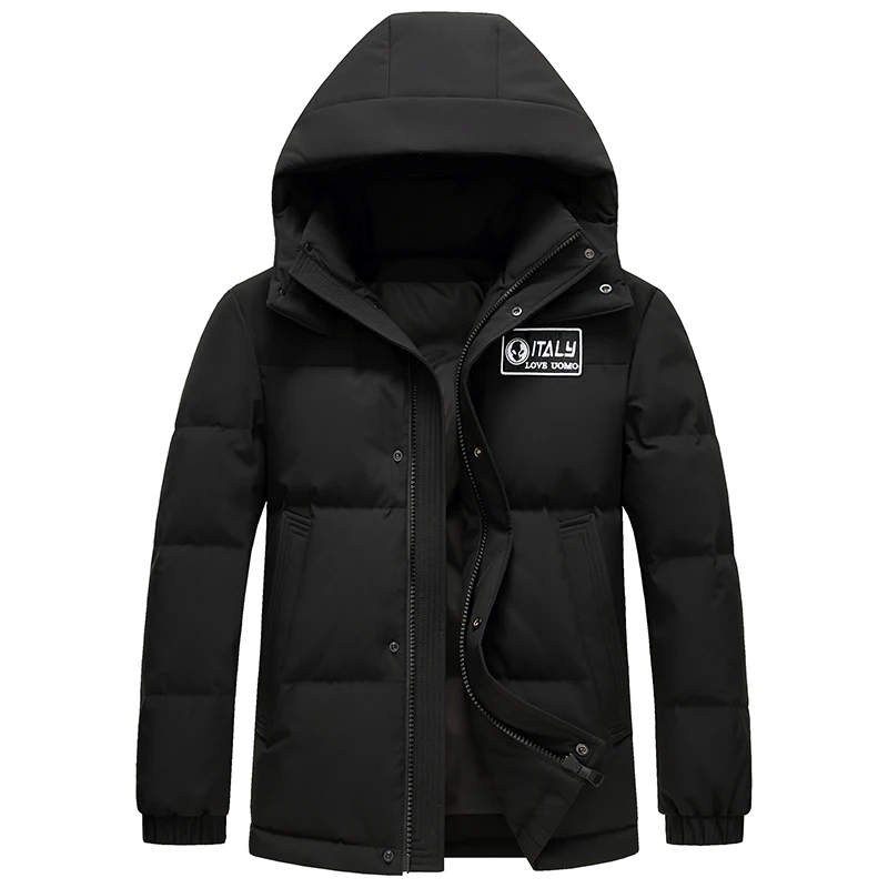 Winter New Men Hooded Short Puffer Jackets Thicker Warm Casual Duck Down Coats Male Outdoor Windproof Jackets