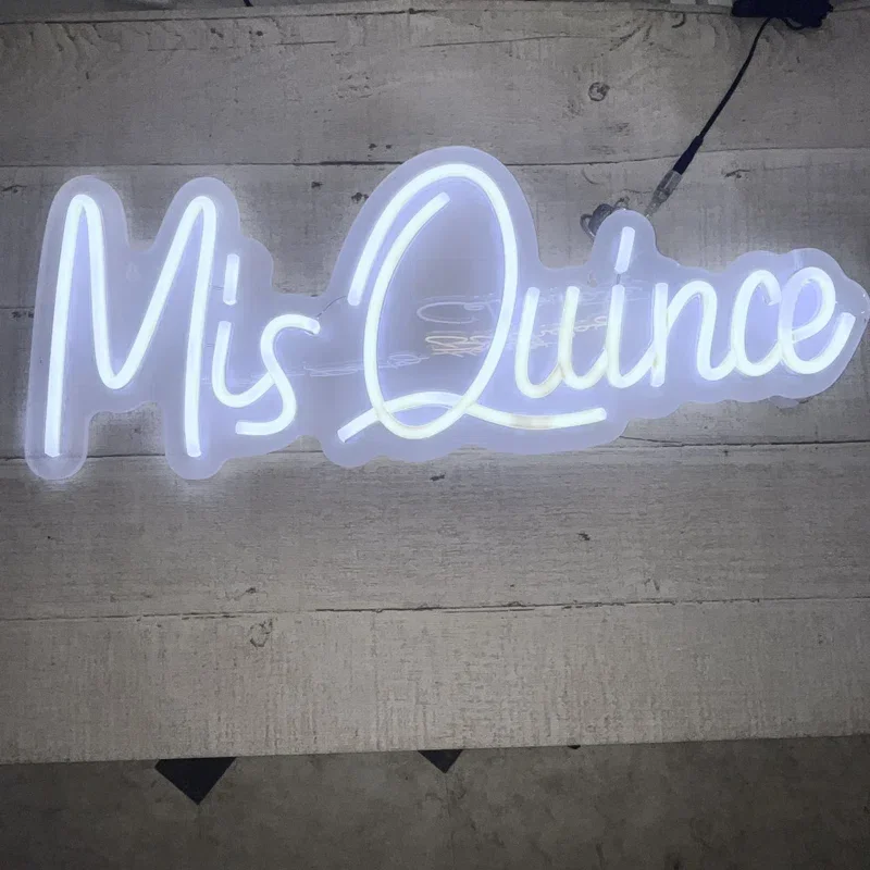 CHUANQI MIS quince Neon Sign Custom Wedding Light Logo Engagement LED Lamps Garden Party Home Bedroom ART Wall Decor Gift