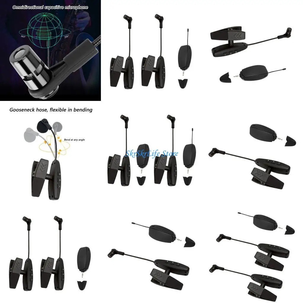 

E65E Wireless Saxophone Clarinet Microphone Pickup System With Noise reductions