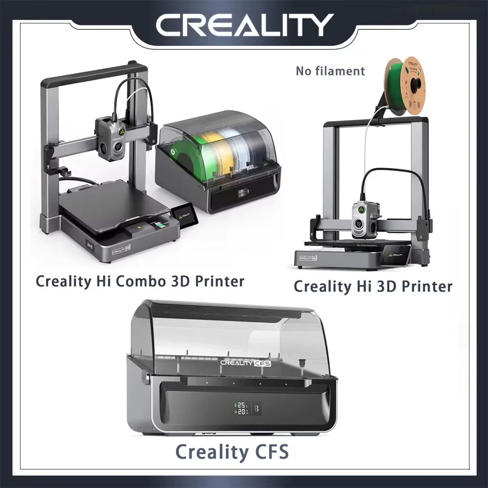 

Creality CFS/Hi/Hi Combo 3D Printer Auto Bed Leveling Full Metal Extruder with 500 Mm/s 12000 Mm/s² Max Acceleration Fast Print