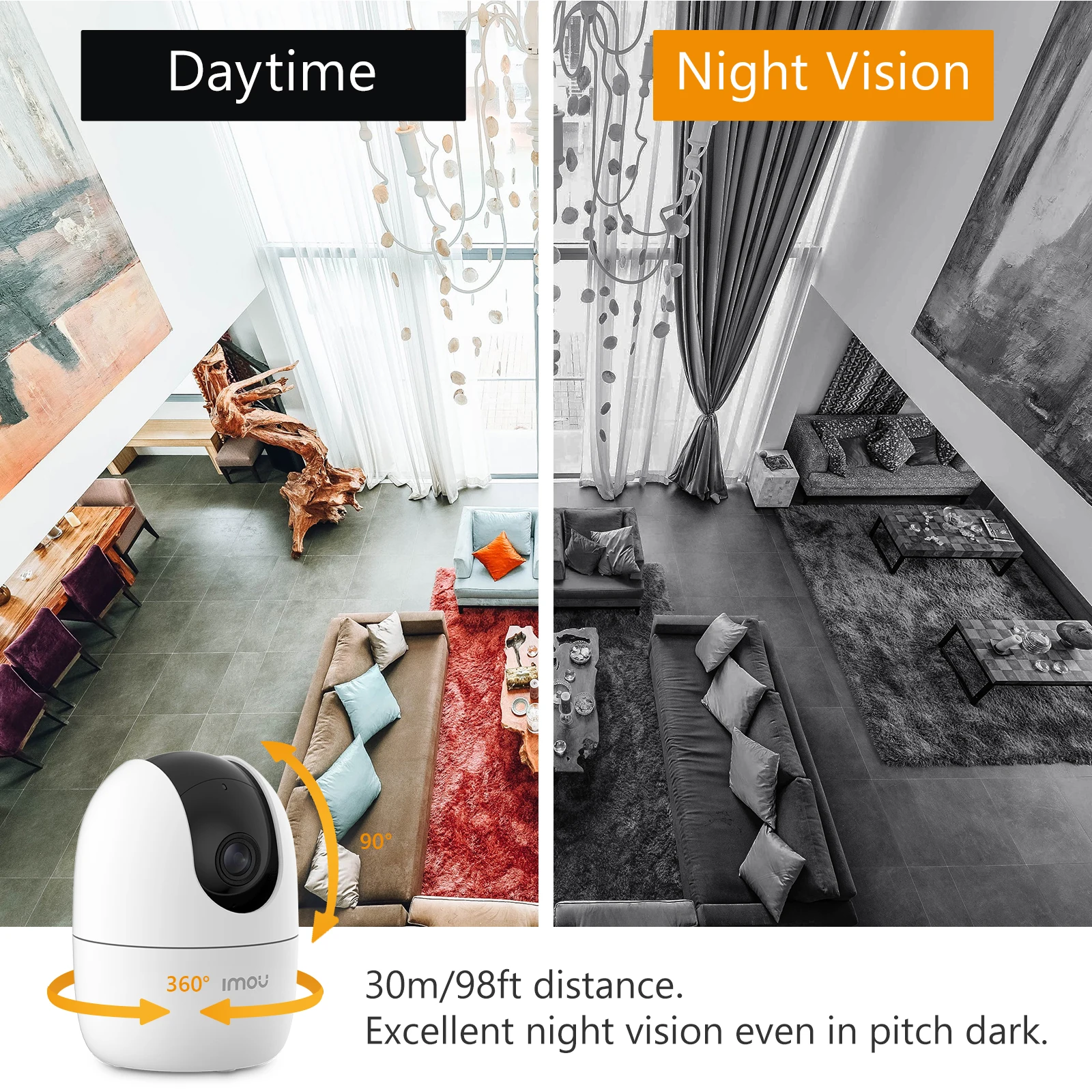 IMOU Ranger 2 2MP/4MP IP Camera 360 Rotate Human Detection Smart Tracking Night Vision Surveillance Wireless Wifi Camera