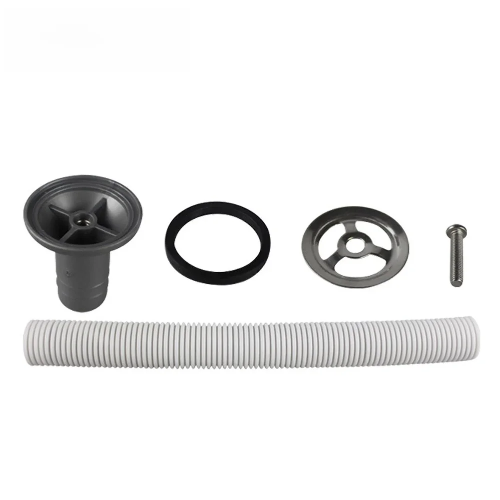 

1PCS Overflow Device Leak-Proof Kitchen Sink Upward Round Overflow Head With 250mm Pipe PP Contemporary Clean Tool Parts