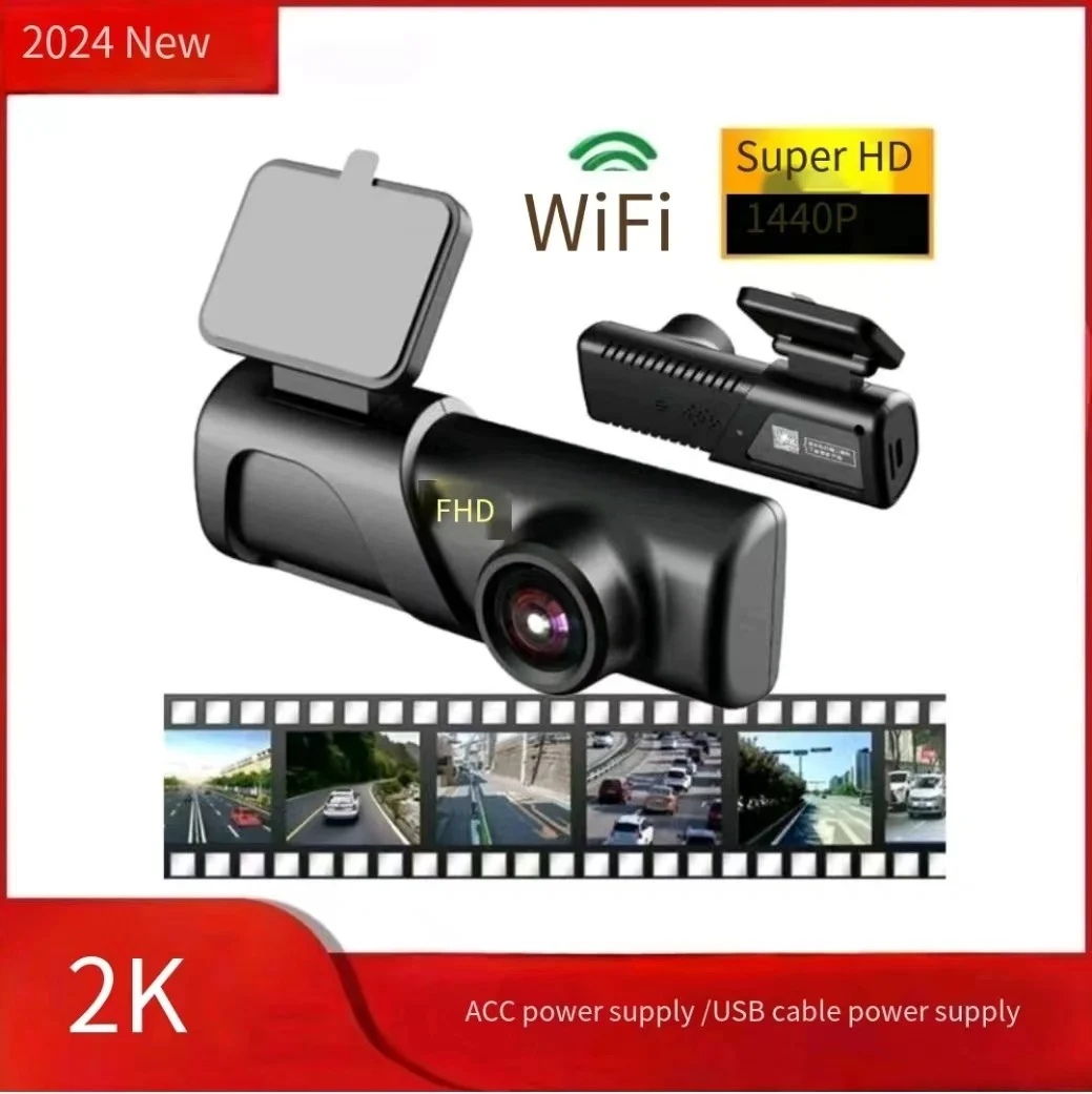 2K 1440P WIFI vehicle DVR ultra clear night vision camera video recorder black box ACC 24h parking monitoring/USB power supply