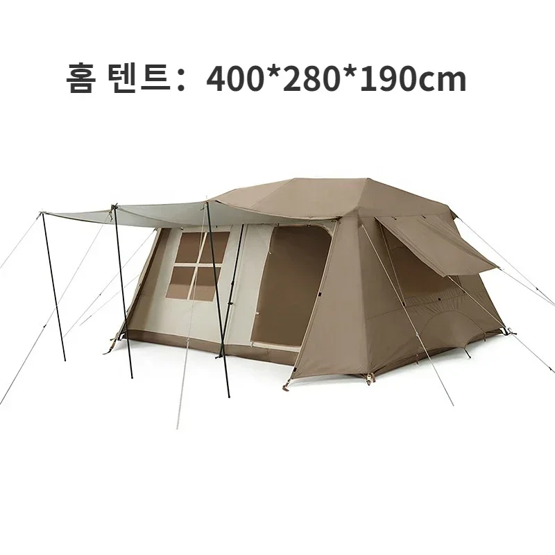 YOUSKY Large Space 13㎡ Outdoor Camping Tents Two-Bedroom 5-8 People Family Travel Tent Automatic Sunproof Family Camping Tent