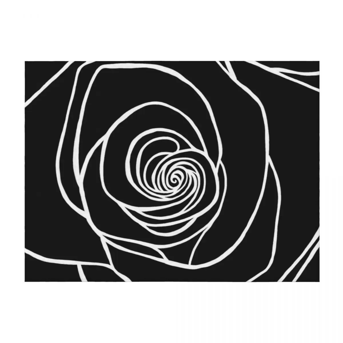 

Black and White Rose Throw Blanket Thin warm winter Flannel Sofas Blankets
