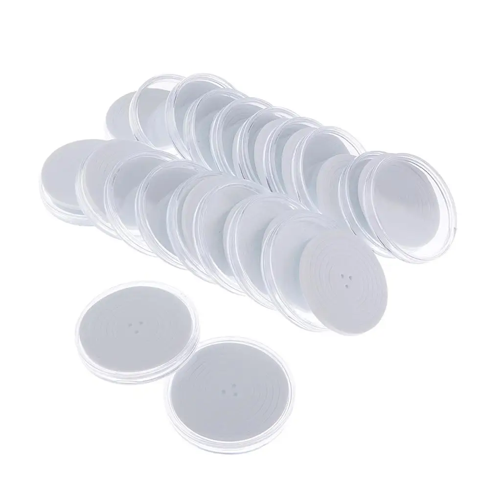 46mm Coin Holder Clear Capsule Plastic Round Foam Pads Storage Box Protective Organizer Case for Coin Collection
