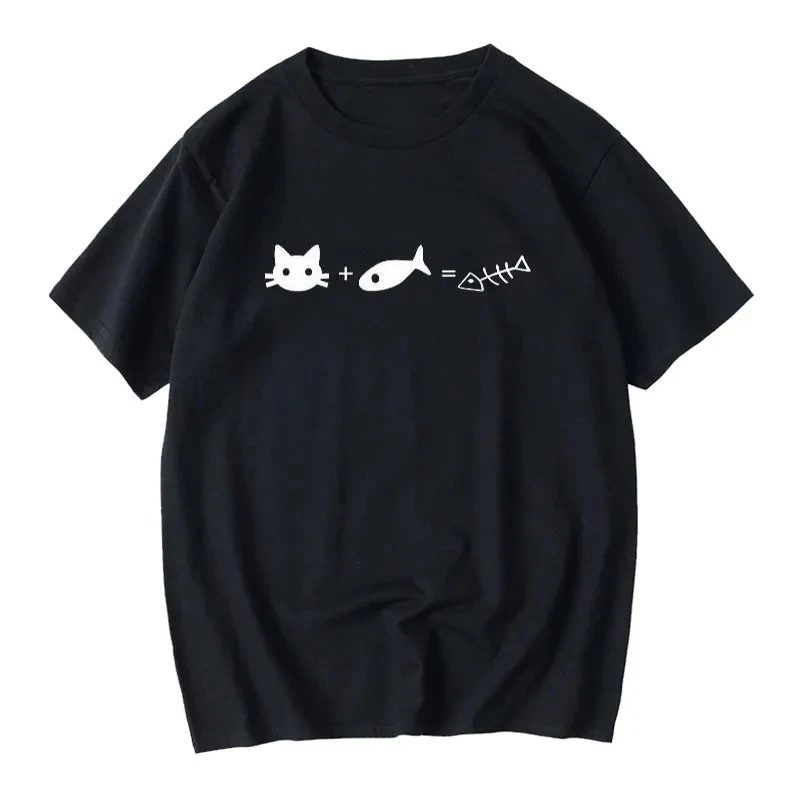 Mathematical Creativity  Printed Fashionable Men's and Women's Short Sleeved New Personalized Round Neck T-shirt Woman Clothing