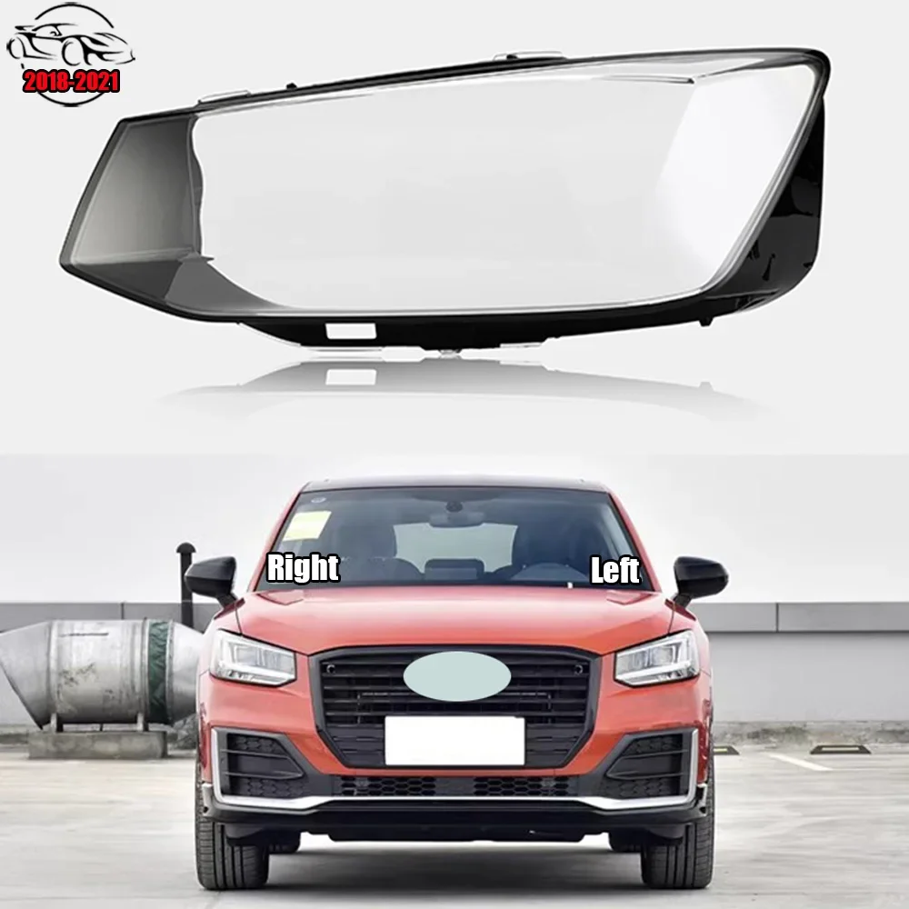 

For Audi Q2 Q2L 2018-2021 Headlight Cover Transparent Headlamp Shell Lamp Shade Lens Replace Original Lampshade Plexiglass