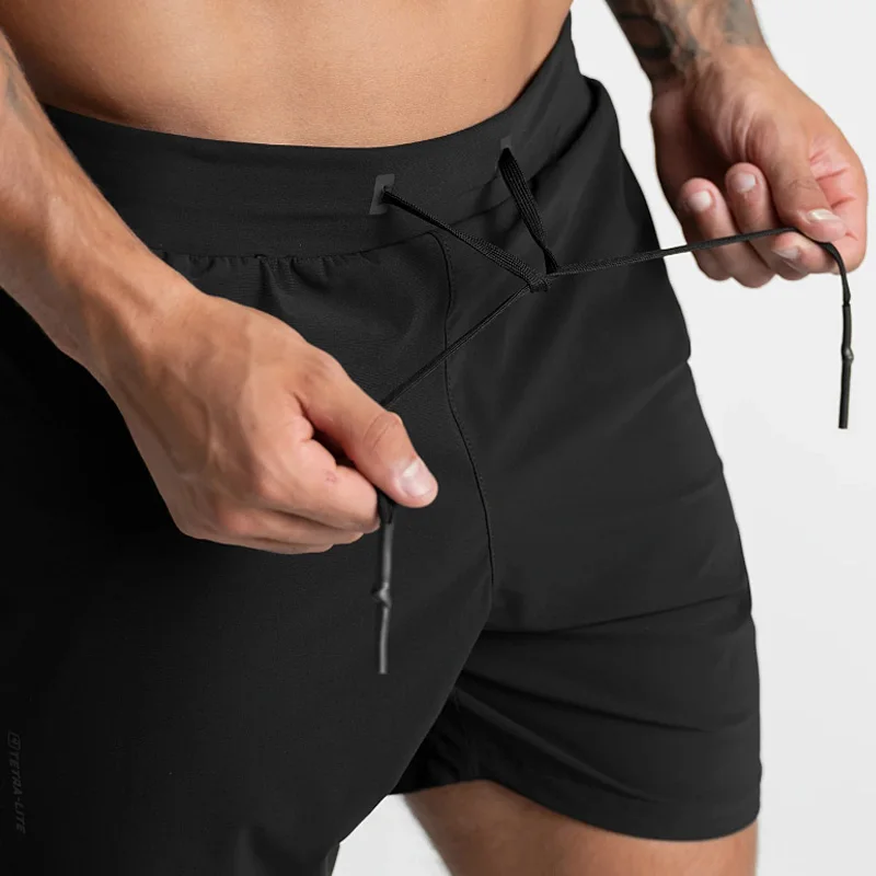 US-Größe Herren Fitness studio schnell trocknende Jogging-Shorts Fitness-Training Laufen kurze Hosen Mann Sport lässig Bodybuilding Jogging hose