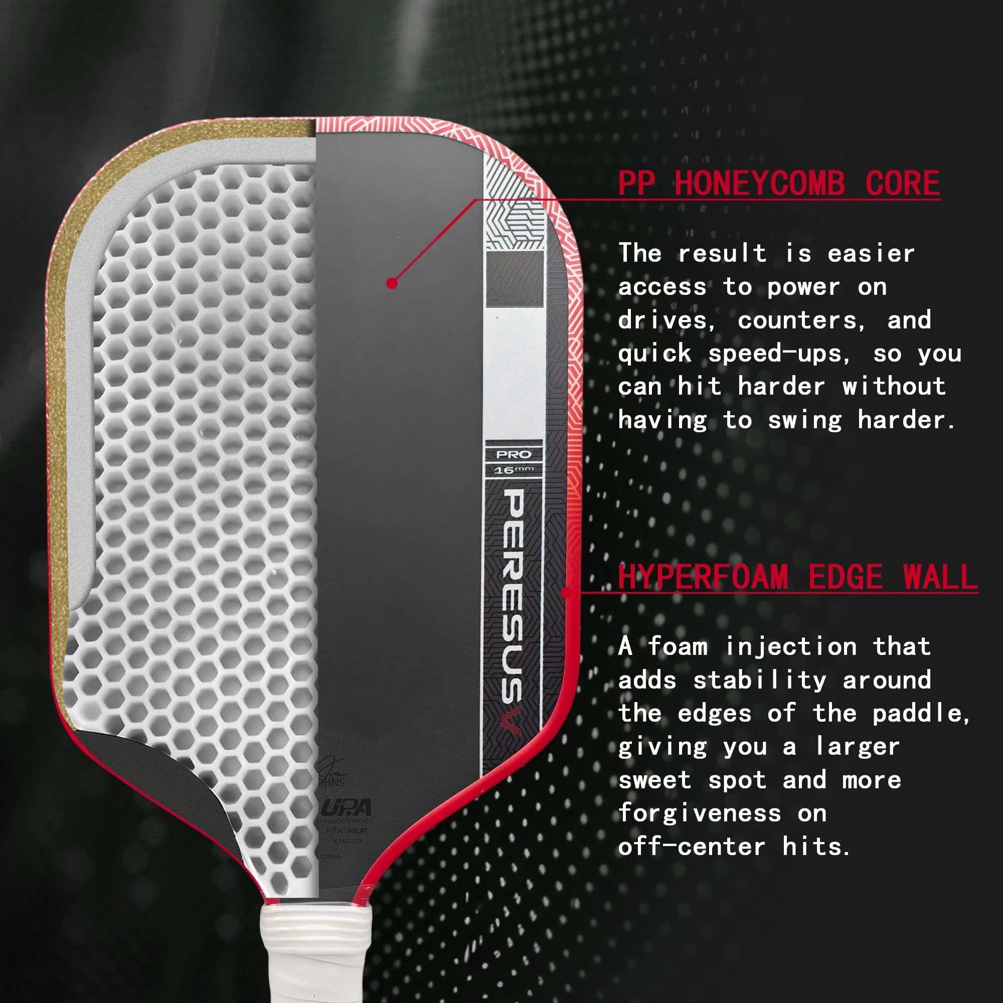 

2026 GEN5 PickleballI Paddles with Most Powerful BoomFoam Core:Superior Control & Forgiveness Via Optimized Weight Distribution