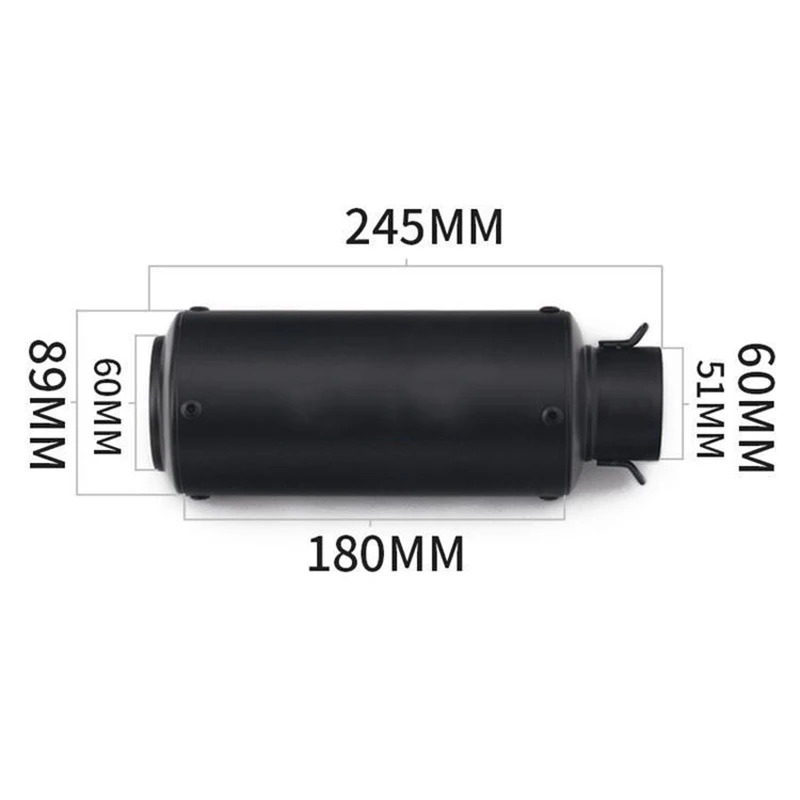 51/60mm Universal motorcycle exhaust inox muffler carbon fiber exhaust with DB Killer for z900 R3 R25 MT07 MT09 R1 Z400 Z650 image 2