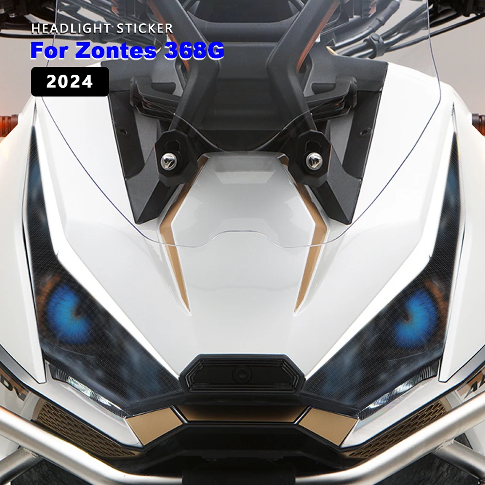 Headlight Sticker Waterproof Motorcycle Decals for Zontes 368G 2024 Accessories Head Light Motorbike Stickers