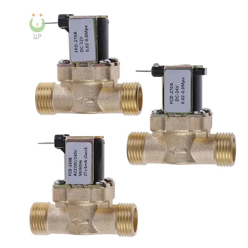 

G1/2'' Brass Electric Solenoid Valve DC 12v 24v AC220v for Solar Water Heater