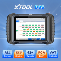 XTOOL D8S Car Diagnostic Tools ECU Coding Key Programming Tool OBD2 Bidirectional Scanner 42+ Resets FCA AutoAuth Topology Map