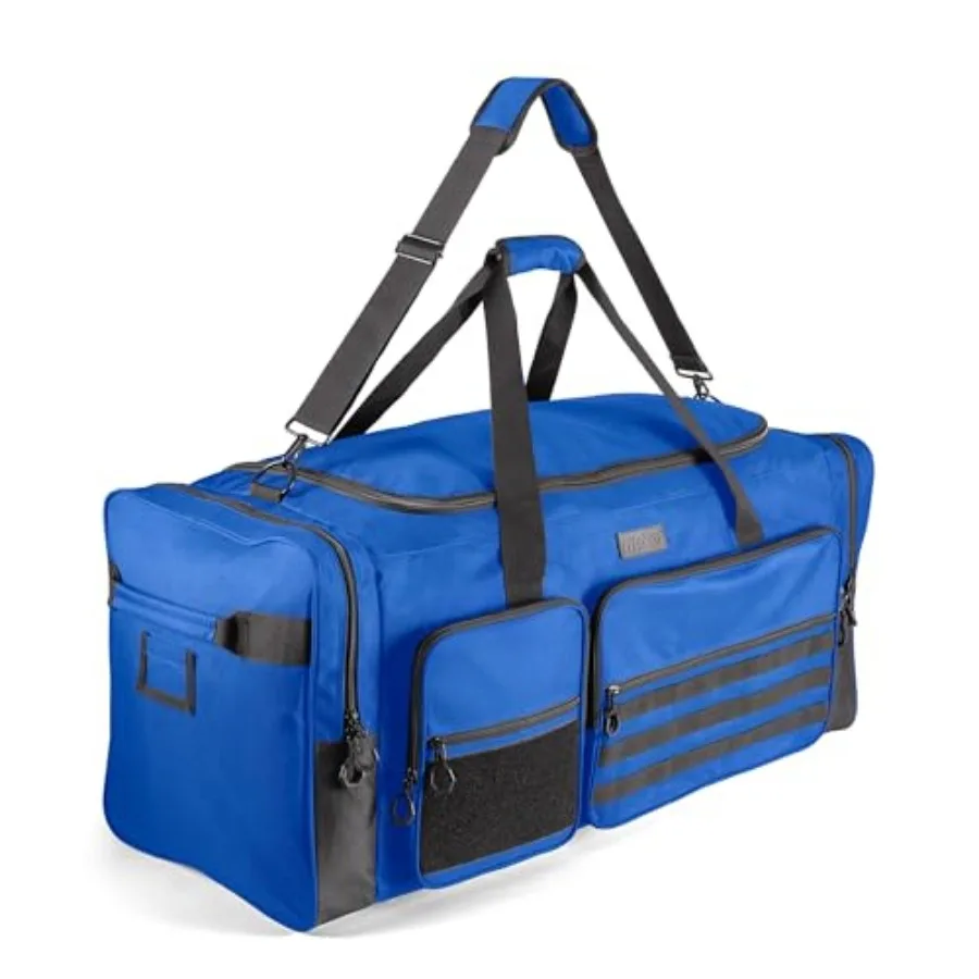 130L 36" Heavy Duty Extra Large Sports Gym Equipment Travel Duffle Bag W/Adjustable Shoulder Strap and 7 Compartments. Perfect