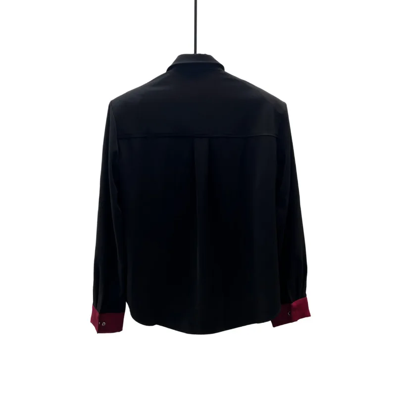 WVGA Spring Autumn New Men's Color-Block Long Sleeved Shirt High-End Stylish Pleated Shoulders Niche Chic Casual Tops Ins W24722