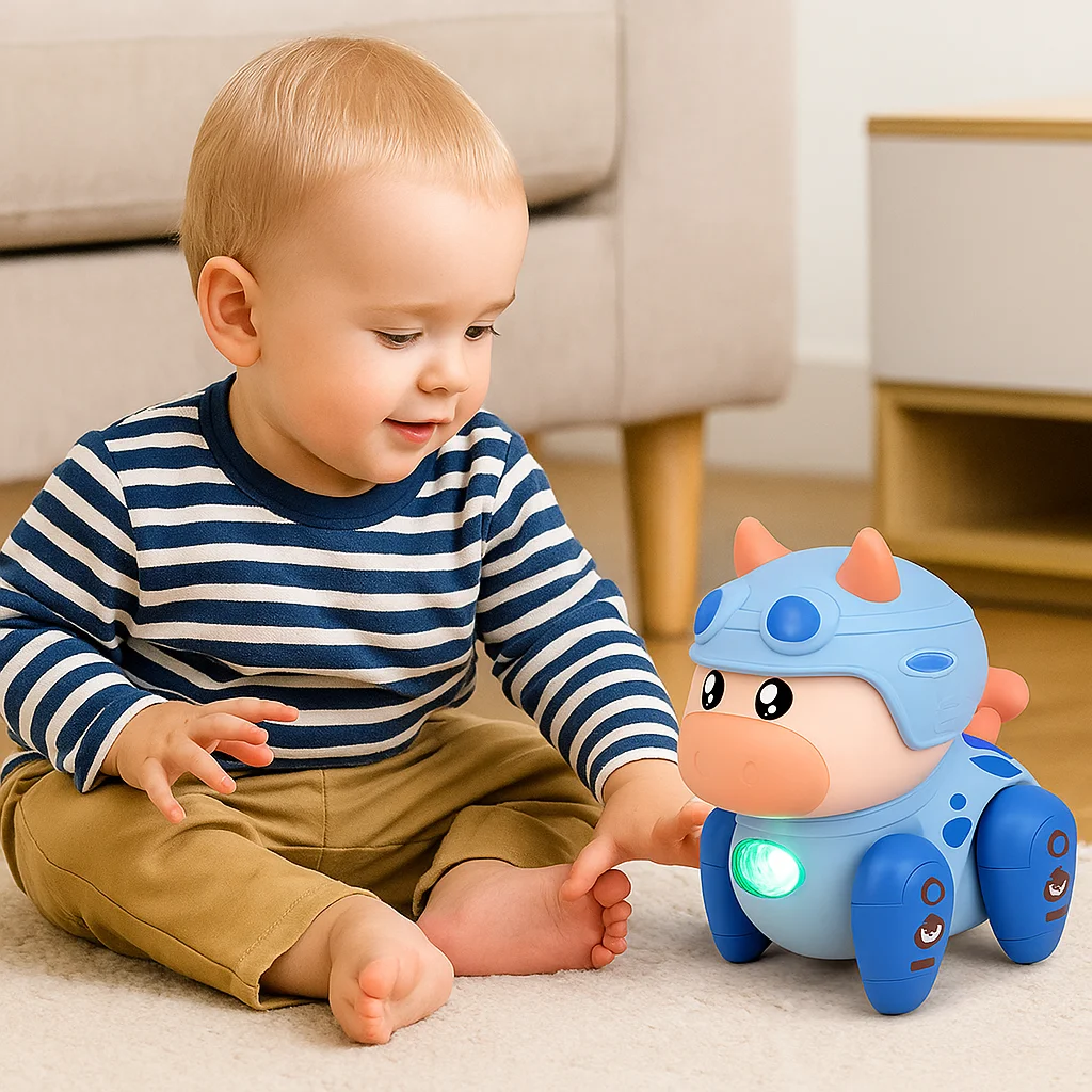 Cute Music Cow Toy For Kids - Dancing Crawling Toy, Can Light Up, Simulates Walking, ChasingLearning To Climb, Perfect Halloween