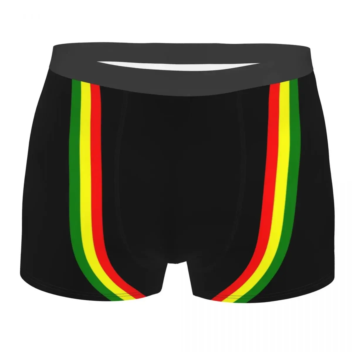 Novidade Rasta Stripe Color Boxers Shorts, Cuecas Masculinas, Cuecas Respiráveis, Roupa Interior, Calcinhas