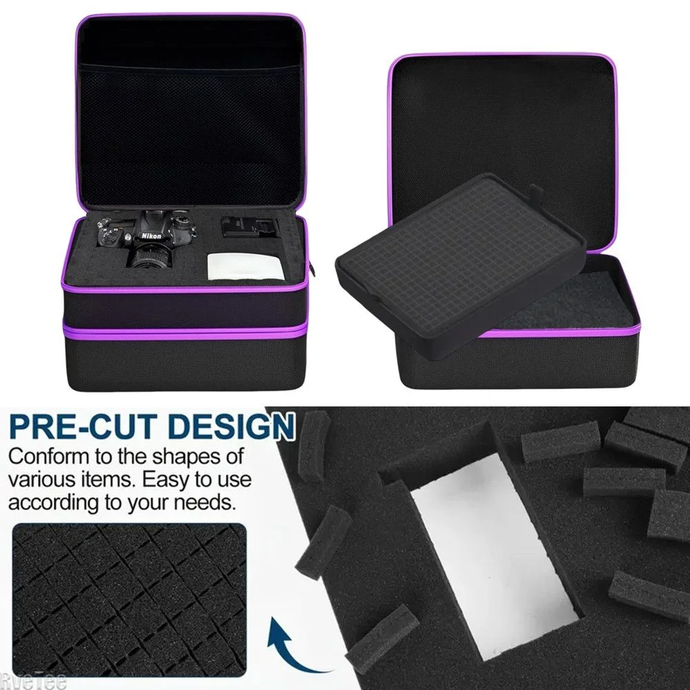31x20cm Hard EVA Storage Case with Pre Cut Sponge Portable Organizer for Electrician Gadget Camera Instrument Electronic Device