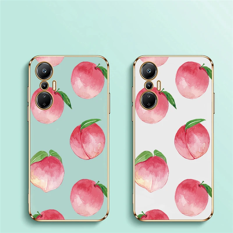 حافظة لهاتف انفينيكس هوت 11S 11 2022 10 Lite 10i 10S NFC 10T 12 9 Play 8 تصفيح غطاء نمط الخوخ من البولي يوريثان #6