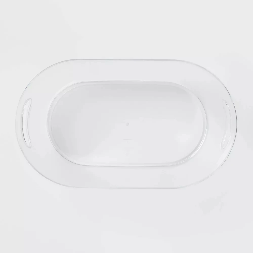 4 Gallon Clear Plastic Beverage Tub,Ice Bucket With Carry Handle for Cocktail Champagne Wine,Drink Buckets for Parties,Drink Tub